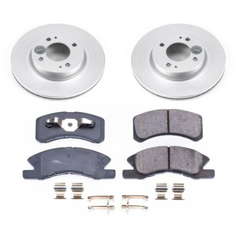 Power Stop 17-18 Mitsubishi Mirage Front Z17 Evolution Geomet Coated Brake Kit