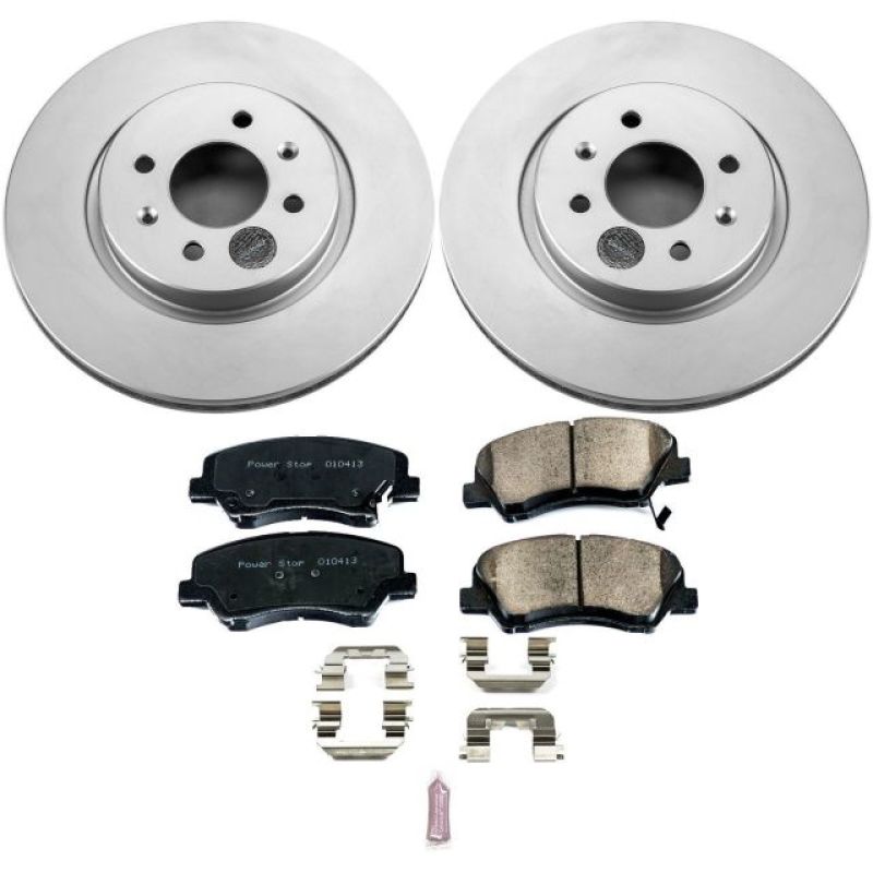 Power Stop 12-18 Kia Rio Front Z17 Evolution Geomet Coated Brake Kit