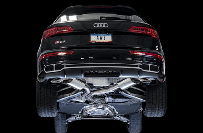 AWE Tuning Audi B9 SQ5 Resonated Touring Edition Cat-Back Exhaust - No Tips (Turn Downs) - Precision R