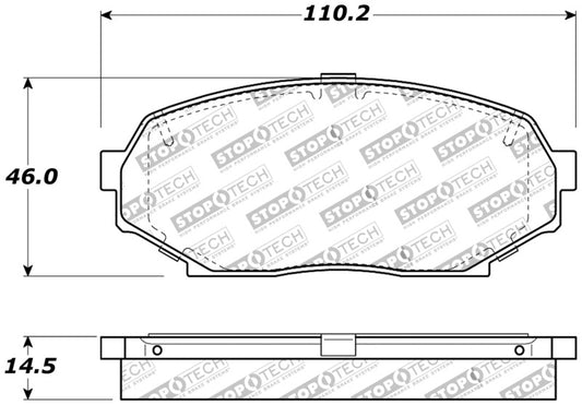 StopTech Performance 90-93 Mazda Miata Front Brake Pads D525