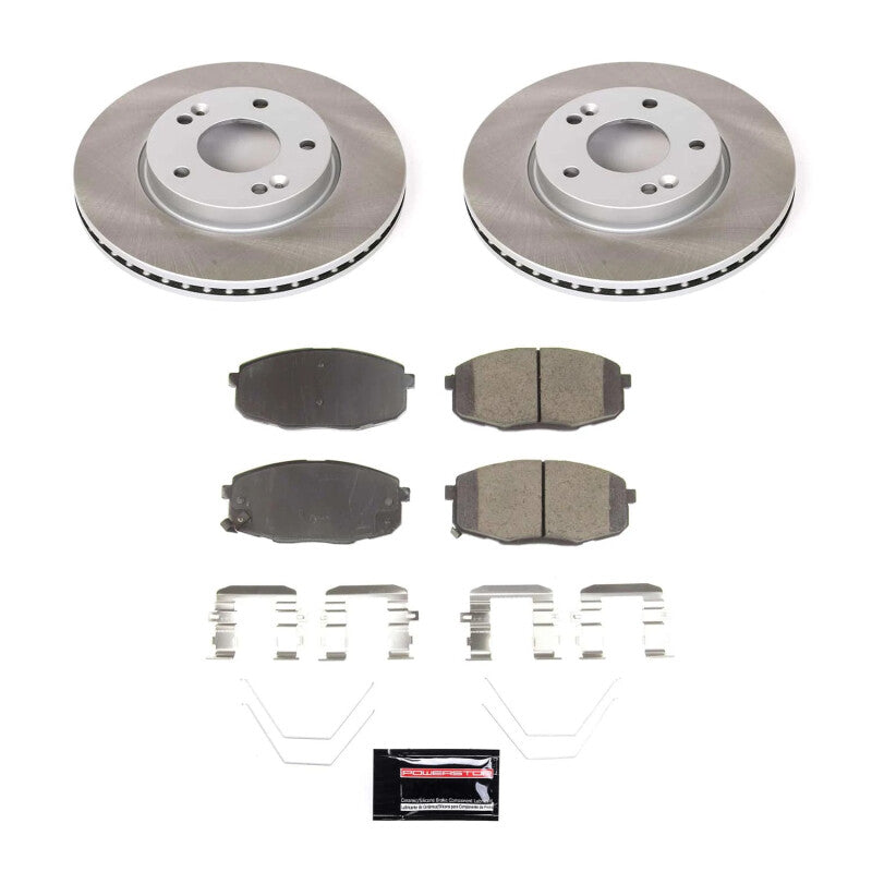 Power Stop 18-22 Hyundai Kona Front Semi-Coated Rotor Kit