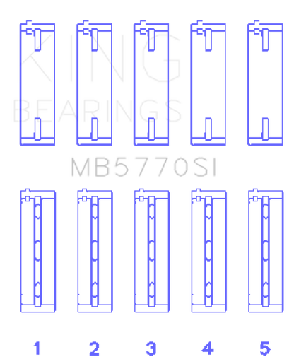 King Engine Bearings Nissan Vk45Dd/E/Vk50Ve/Vk56DE/Vd (Size +0.75mm) Main Bearing Set