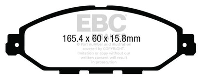 EBC 14+ Infiniti QX60 3.5 Greenstuff Front Brake Pads