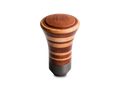 Momo Trofeo Heritage Shift Knob - Tall Wood, Layered Mahogany and Beechwood, Leather Insert Top