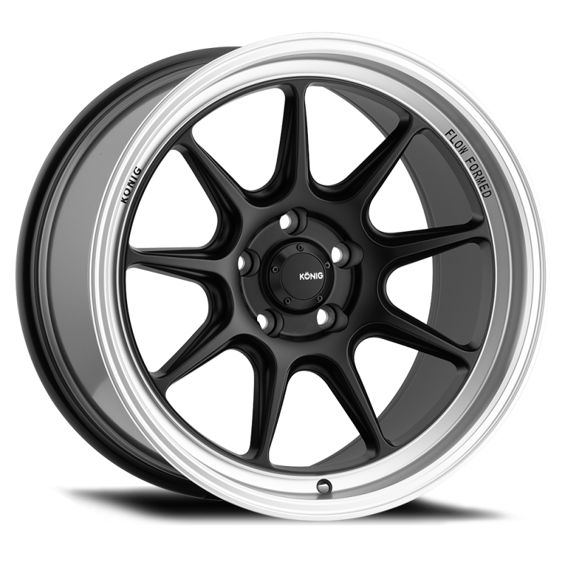 Konig Countergram 17x8 4x100 ET45 Matte Black / Matte Machined Lip