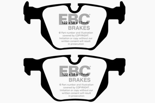 EBC 06-12 BMW 335i 3.0T (E90/E92/E93) Bluestuff Rear Brake Pads