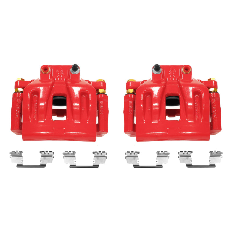 Power Stop 12-17 Chrysler 300 Front Red Calipers w/Brackets - Pair