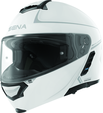 Sena Technologies Impulse Modular Helmet Bluetooth Helmet w/Mesh Intercom Glossy White - XL