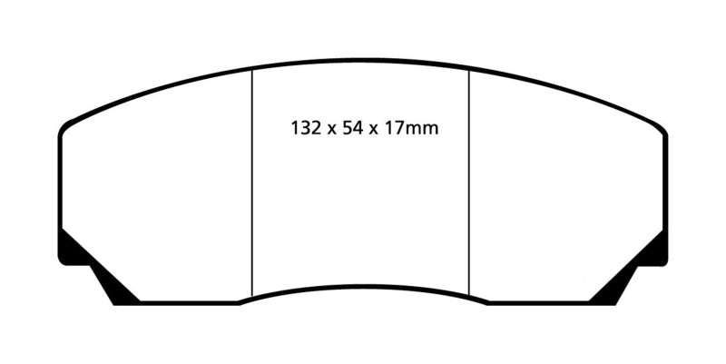 EBC 90-00 Aston Martin Vantage 5.3 (Twin Supercharged)(AP) Yellowstuff Front Brake Pads