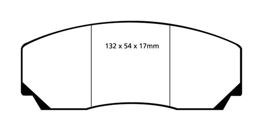 EBC 90-00 Aston Martin Vantage 5.3 (Twin Supercharged)(AP) Redstuff Front Brake Pads