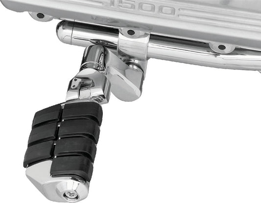 Kuryakyn Dually ISO Offset Highway Pegs With 1inch Clamp Chrome (Pair)