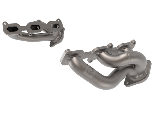 aFe Twisted Steel Shorty Header 11-17 Ford Mustang V6-3.7L - Titanium Coat Finish