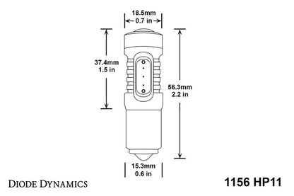 Diode Dynamics 1156 LED Bulb HP11 LED - Cool - White (Single)