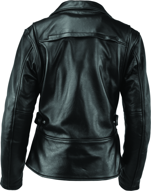 River Road Ironclad Classic Leather Jacket Black Womens - Small