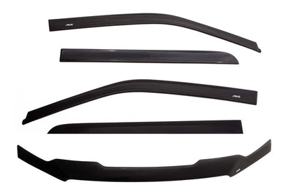 AVS 12-15 Toyota Tacoma Double Cab Ventvisor & Aeroskin Deflector Combo Kit - Matte Black