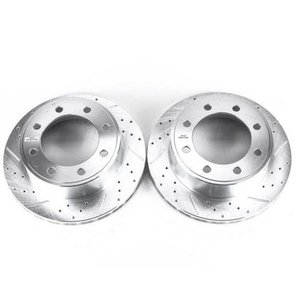 Power Stop 2007 Ford E-150 Rear Evolution Drilled & Slotted Rotors - Pair