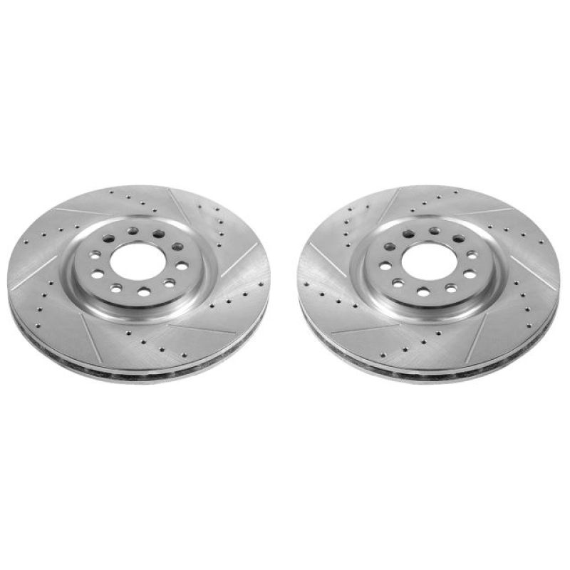 Power Stop 15-17 Chrysler 200 Front Evolution Drilled & Slotted Rotors - Pair