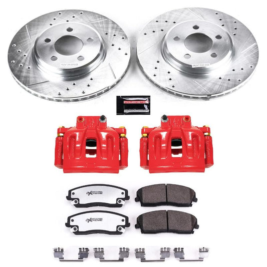 Power Stop 12-19 Chrysler 300 Front Z26 Street Warrior Brake Kit w/Calipers