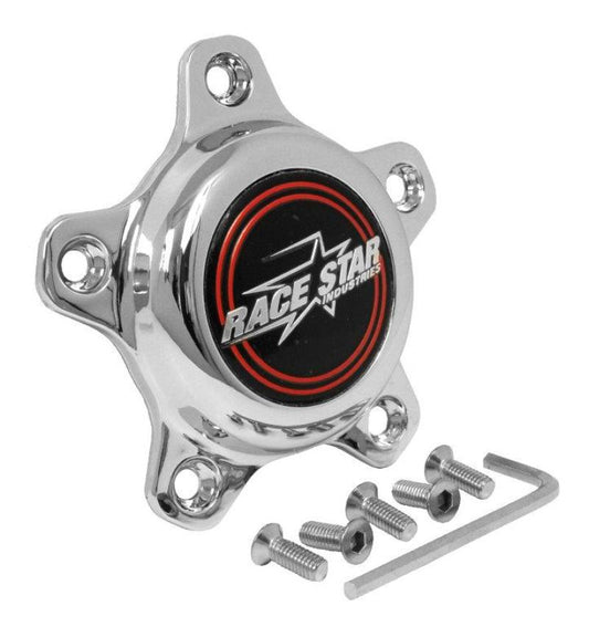 Race Star 5 Lug Cap Tall Plastic Chrome (incl. Medallion & Screws)