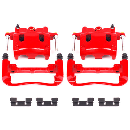 Power Stop 04-06 Infiniti QX56 Front Red Calipers w/Brackets - Pair