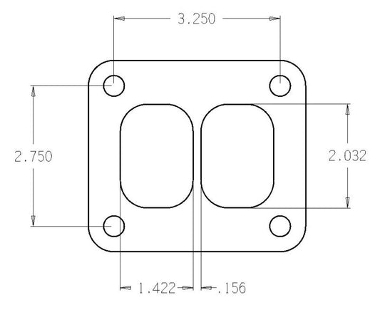 Cometic Turbo FLG T-Series Exhaust Inlet .010in Exhaust Gasket