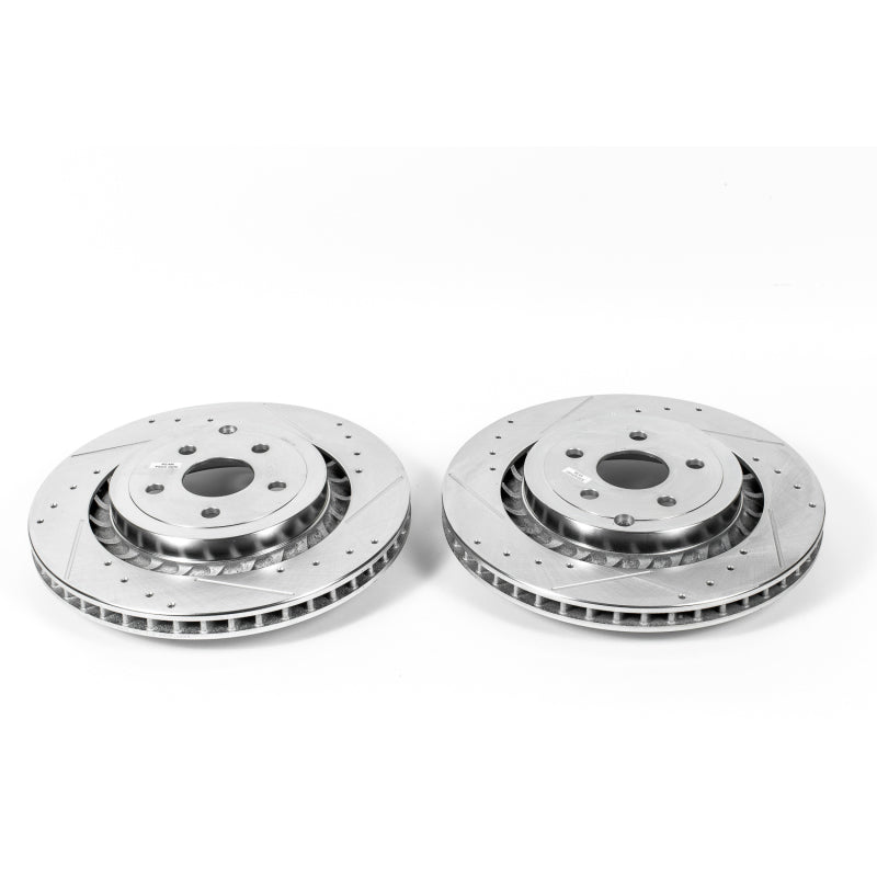 Power Stop 15-17 Chevrolet SS Rear Evolution Drilled & Slotted Rotors - Pair