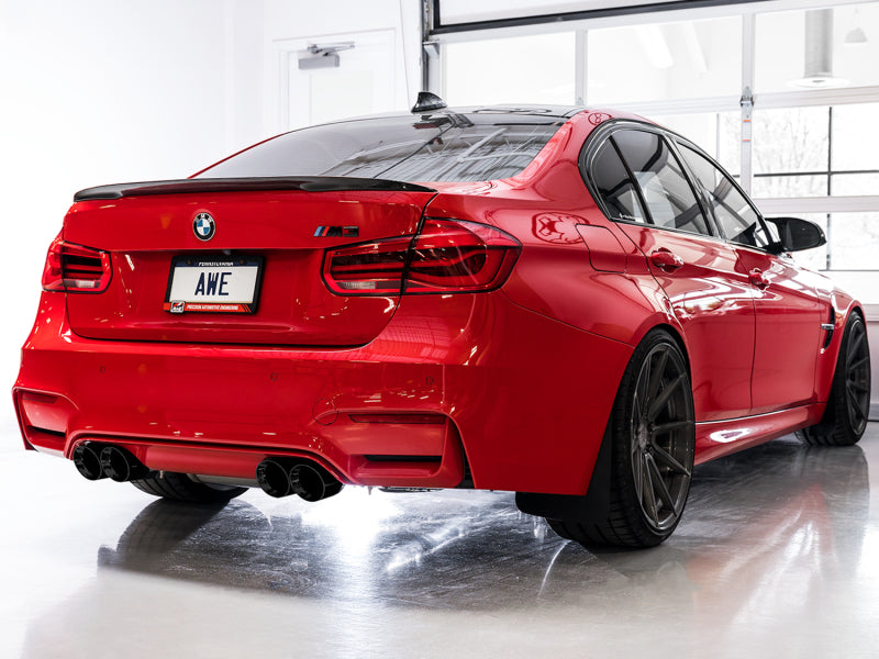 AWE Tuning BMW F8X M3/M4 Track Edition Catback Exhaust - Diamond Black Tips - Precision R