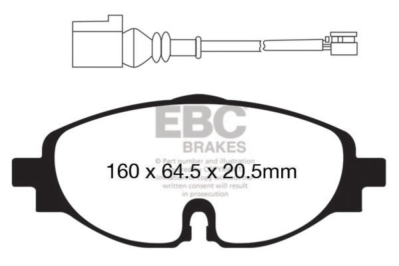 EBC 14+ Audi A3 1.8 Turbo Ultimax2 Front Brake Pads