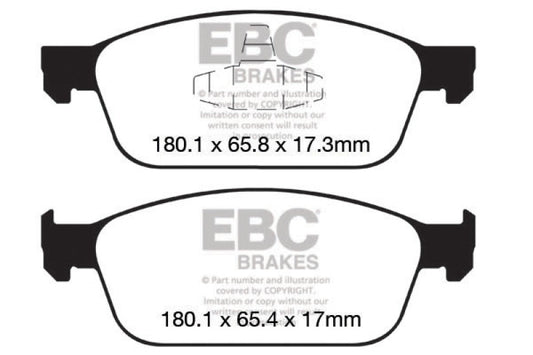 EBC 12+ Ford Focus 2.0 Turbo ST Ultimax2 Front Brake Pads