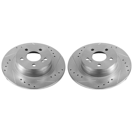 Power Stop 12-16 Mercedes-Benz C250 Rear Evolution Drilled & Slotted Rotors - Pair