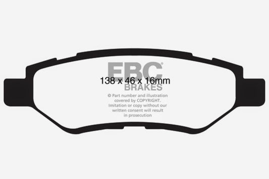 EBC 08-13 Cadillac CTS 3.0 Greenstuff Rear Brake Pads