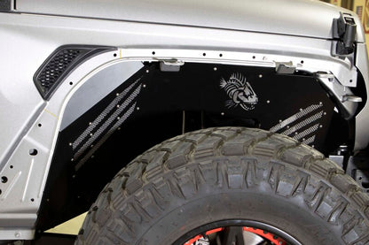 Fishbone Offroad 2018+ Jeep Wrangler/Gladiator - Black Powdercoat Front Inner Fenders