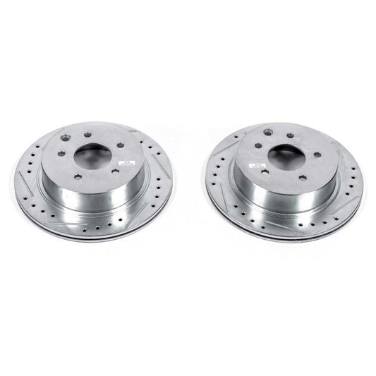 Power Stop 93-97 Infiniti J30 Rear Evolution Drilled & Slotted Rotors - Pair