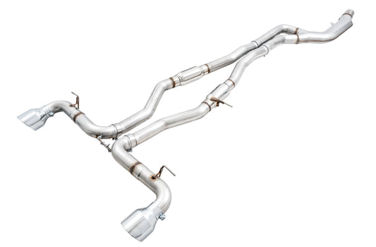 AWE Tuning 2020 Toyota Supra A90 Track Edition Exhaust - 5in Chrome Silver Tips - Precision R