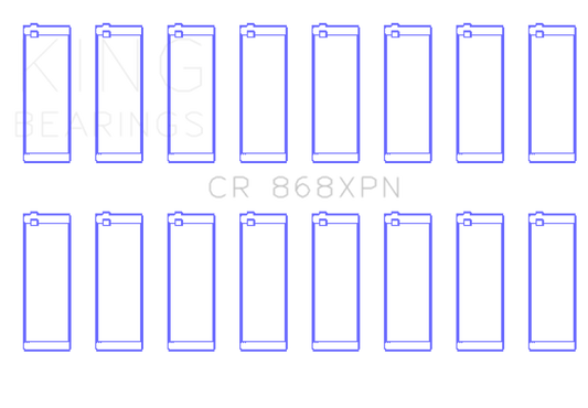 King Ford V8 4.6L/5.4L SOHC (Size +0.5mm) Connecting Rod Bearing Set (8 Pairs)