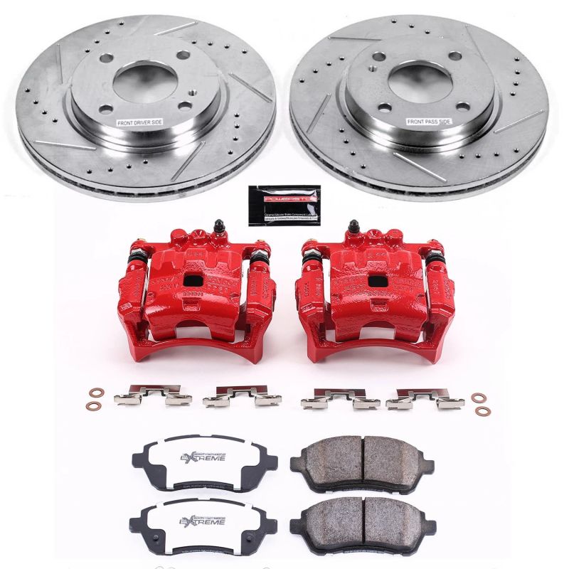 Power Stop 11-19 Ford Fiesta Front Z26 Street Warrior Brake Kit w/Calipers