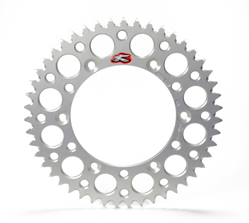 Renthal 23-24 KTM 350 EXC-F/ Husq FX350-450 Rear Grooved Sprocket - Silver 520-47P Teeth