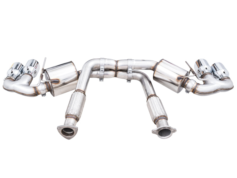 AWE Tuning 2020 Chevrolet Corvette (C8) Touring Edition Exhaust - Quad Chrome Silver Tips - Precision R