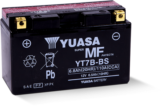 Yuasa YT7B-BS Maintenance Free AGM 12 Volt Battery (Bottle Supplied)