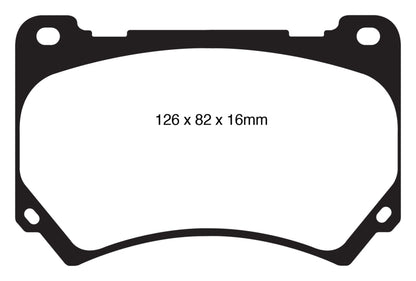 EBC 11+ Hyundai Equus 4.6 Greenstuff Front Brake Pads