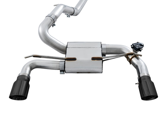 AWE Tuning Ford Focus RS SwitchPath Cat-back Exhaust - Diamond Black Tips - Precision R