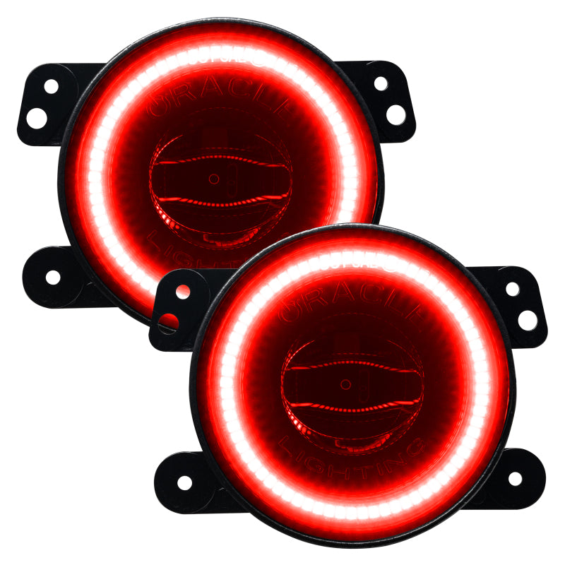 Oracle Jeep Wrangler JK/JL/JT High Performance W LED Fog Lights - Red SEE WARRANTY