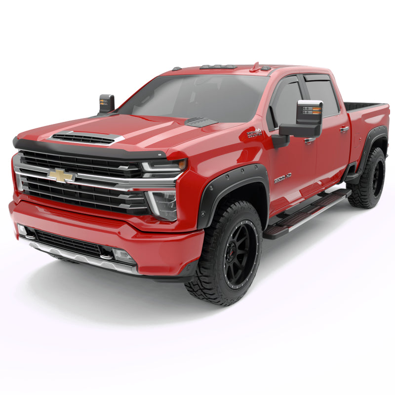 EGR 2019 Chevy 1500 Crew Cab In-Channel Window Visors - Matte Black