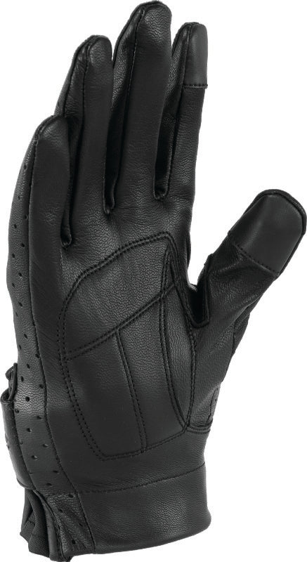 Kuryakyn Leather By River Road Tucson Leather Perforated Gloves Black Womens - Small