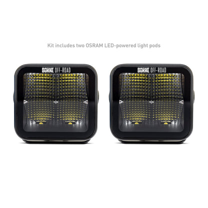 Borne Off-Road Light Pods (Kit of 2) 3x3 Flood