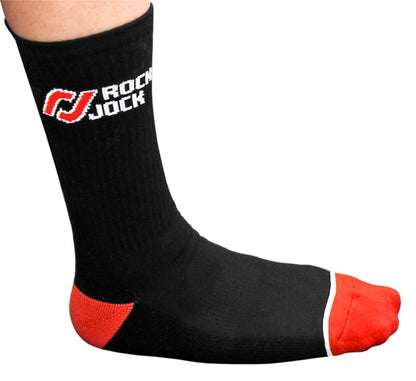 RockJock Socks Black w/ Red and White Logo