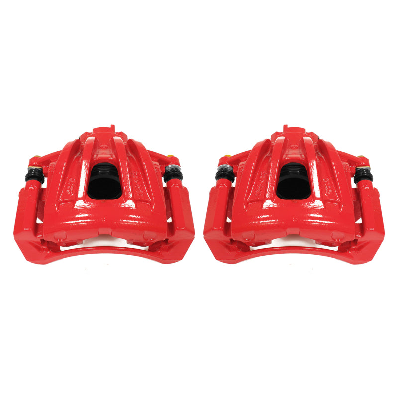 Power Stop 02-07 Jeep Liberty Front Red Calipers w/Brackets - Pair