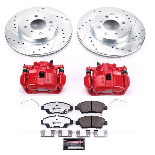 Power Stop 15-19 Honda Fit Front Z26 Street Warrior Brake Kit w/Calipers