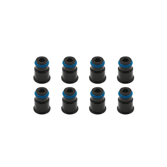 BLOX Racing 14mm Adapter Top (1/2in) w/Viton O-Ring & Retaining Clip (Set of 8)