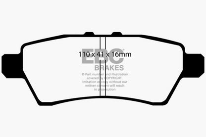 EBC 05-12 Nissan Pathfinder 4.0 Greenstuff Rear Brake Pads